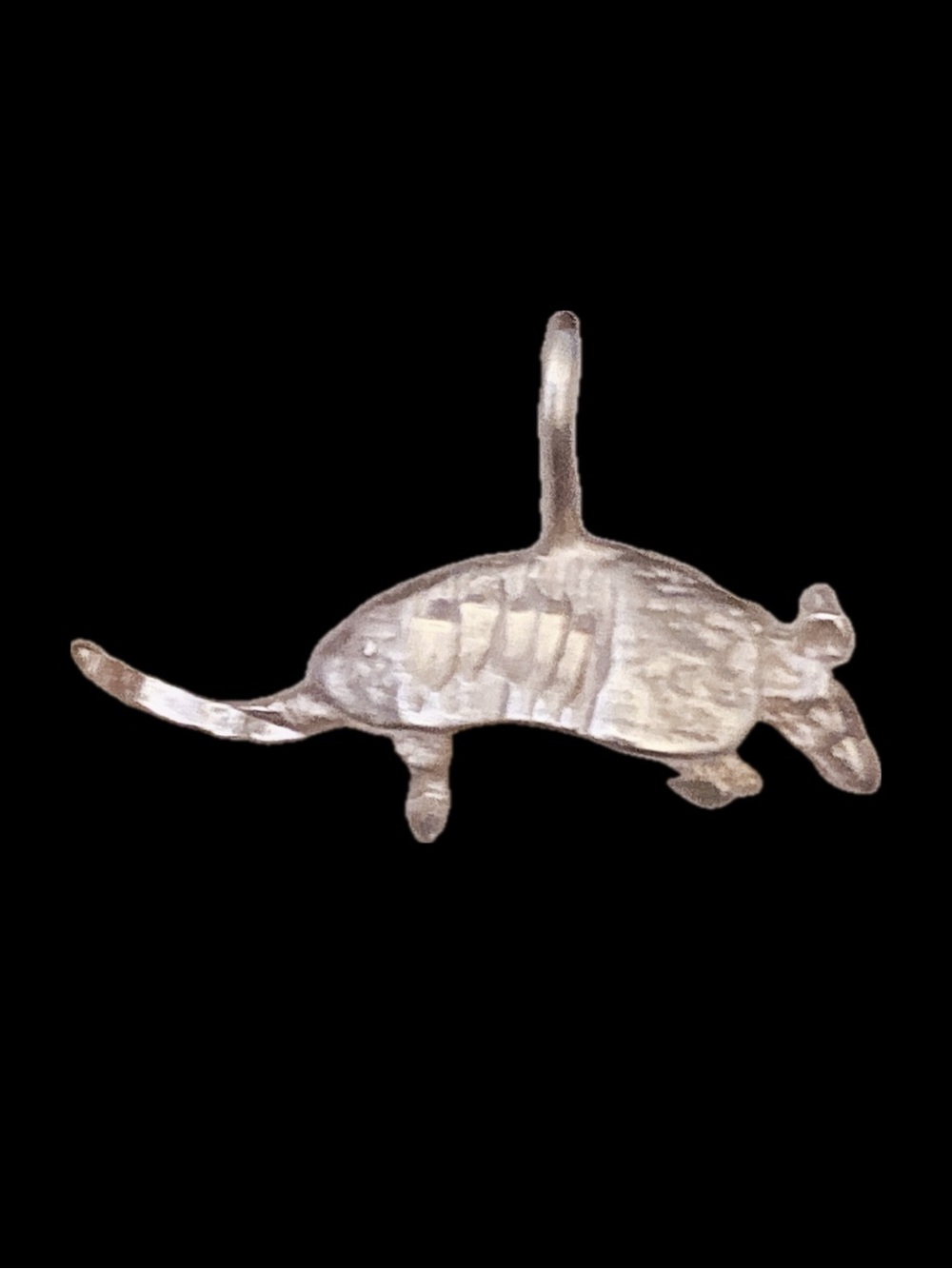 Vintage Sterling Silver 3D Armadillo Charm Pendant -Southwestern-Cowboy/Cowgirl